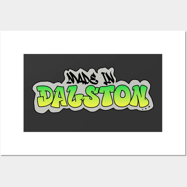 Made in Dalston I Garffiti I Neon Colors I Green Wall Art by EverYouNique